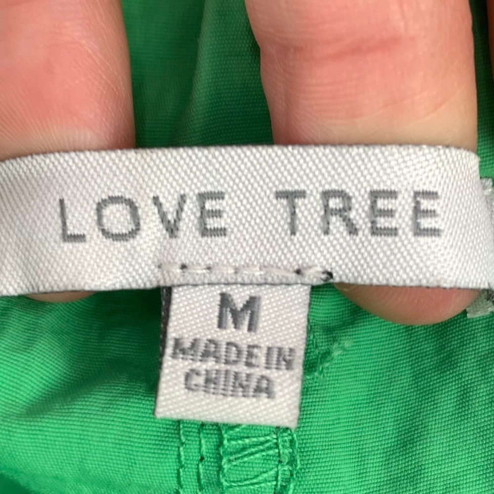 Love Tree Parachute Cargo Pants Womens Medium Green Streetwear Nylon Y2K Baggy - Picture 6 of 11
